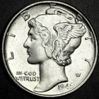 Beautiful 1942 Mercury Dime 90% Silver 10c Coin!