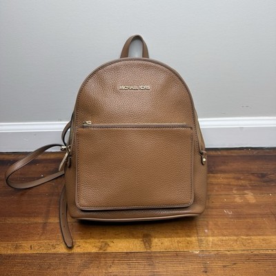 Michael Kors Brown Pebbled Leather Backpack with Gold  display picture 2