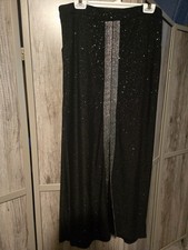 black n silver sequin skirt