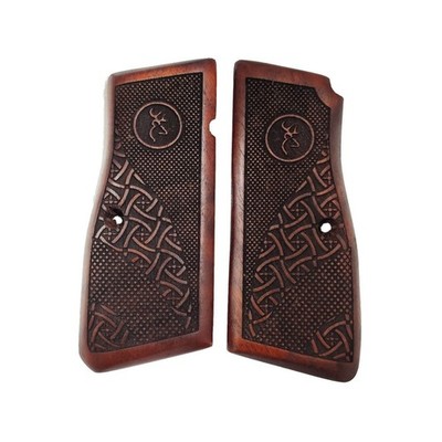Browning Hi-Power Oak Griffe - Celtic Knot Band & Buck Mark Medallion - Multiple