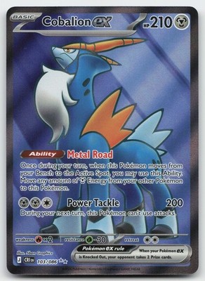 Cobalion ex ME04: Chaos Rising 103/086 Ultra Rare Metal Holo NM