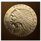 1911 Indian Head $5 Half Eagle US Gold Coin Pre-1933 Uncertified