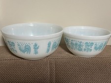 Vintage Pyrex Amish Butter Print Turquoise Mi...