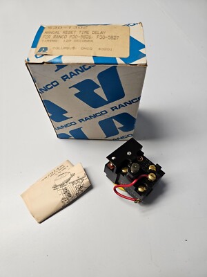 Ranco S30-1302-070 Manual Reset Time Delay Relay 120-Sec, For P30-5826 P30-5827
