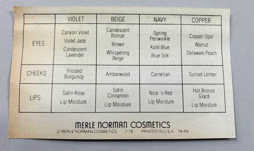 Vintage NOS Merle Norman Face Caddy BEIGE Lidschatten Rouge Lippenstift Palette mit Box - Bild 4 von 10