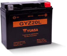 Yuasa For GYZ20L High Performance Maintenance Free AGM 12 Volt Battery