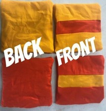 8 official UNFILLED ACA Cornhole bags triple stitched duck cloth Orange and Gold