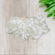 Theo Spence Tie-Dye French Terry Pajama Shorts in Green XL