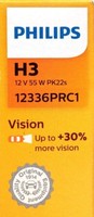 Philips Vision H3 12V 55W Pk22S Auto Scheinwerferlampe 12336PRC1 69534560 (