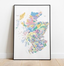 Map of Scottish Clans Districts Counties Scot...