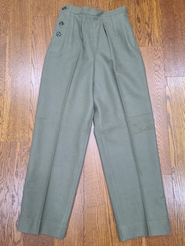 WWII Women's Army WAC Nurse Wool Uniform Trouser Liner Size 12R AS-IS 26" waist