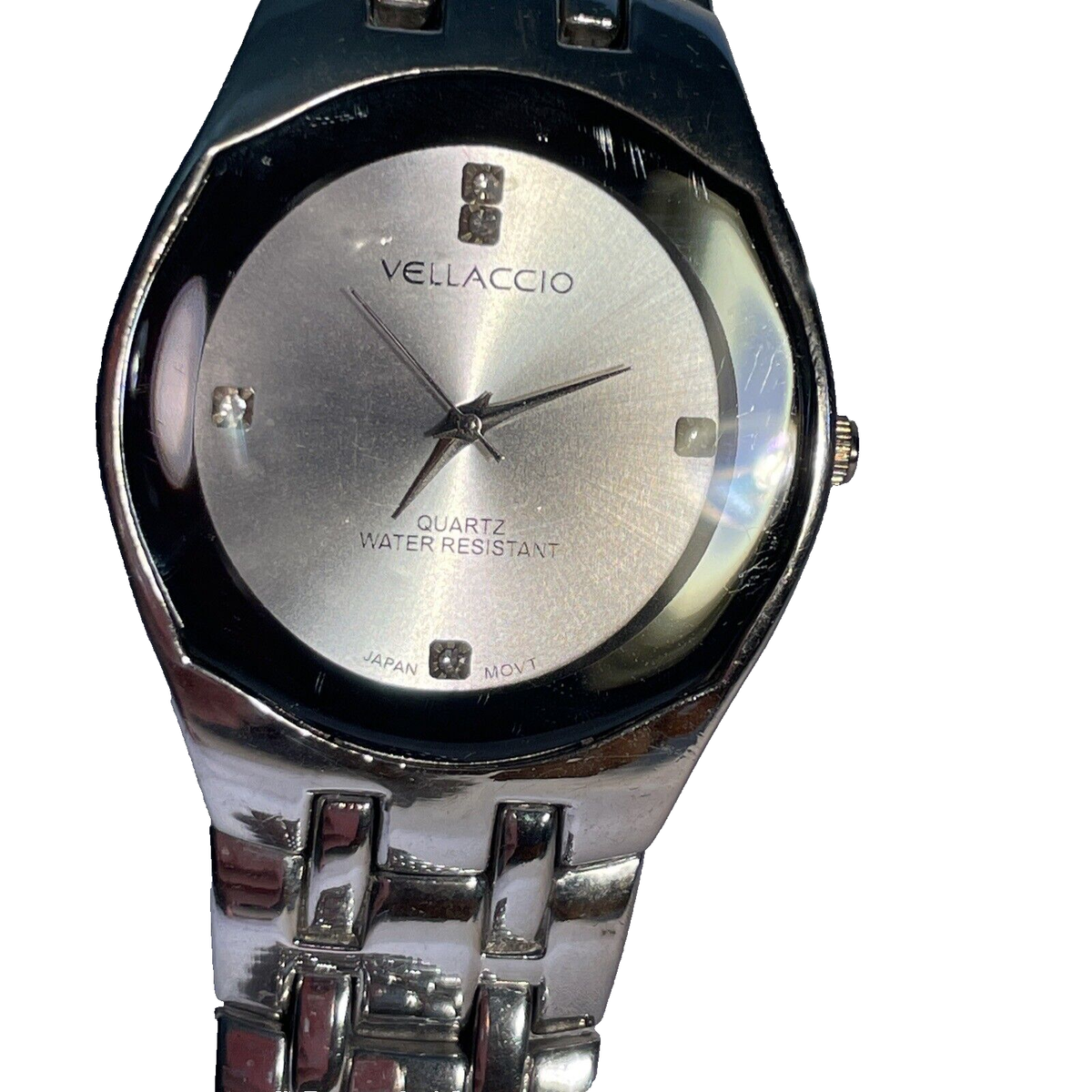 Vellaccio Silver Tone Quartz Water Resistant Men's Watch | eBay Vellaccio Silver Tone Quartz Water Resistant Men's Watch | eBay