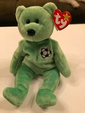 KICKS BEAR Ty BEANIE BABY WITH ERRORS - PERFECT CONDITION with MINT TAGS 