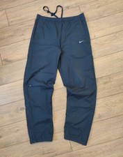 Y2K Nike Sweatpants Nylon Vintage Men's Track Pants Navy Size S