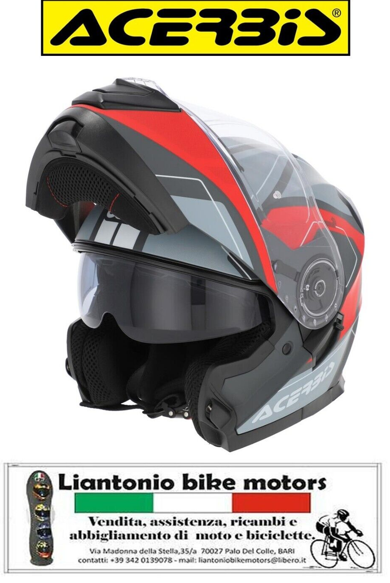 Casco Moto Modulare ORIGINE Omologato ECE - Integrale Con Doppia Visiera, Leggero, Sicuro