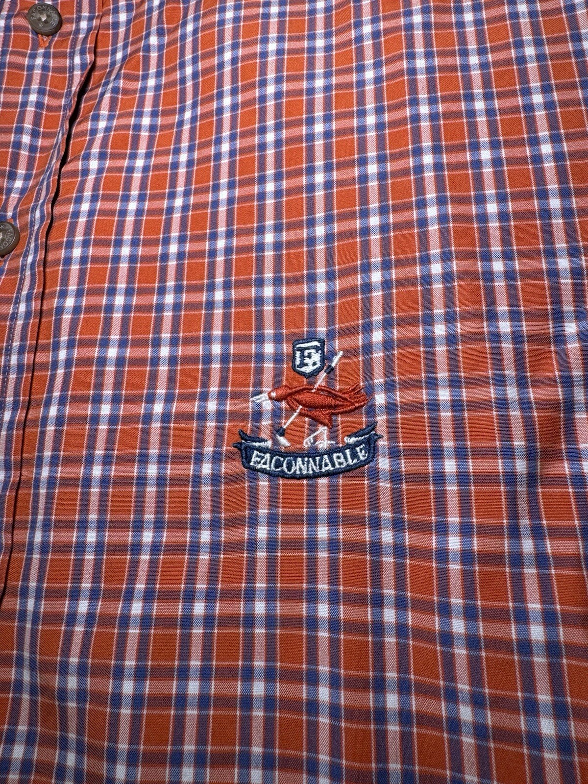 Facconable Menms Button Down Shirt Size Large Ora… - image 2