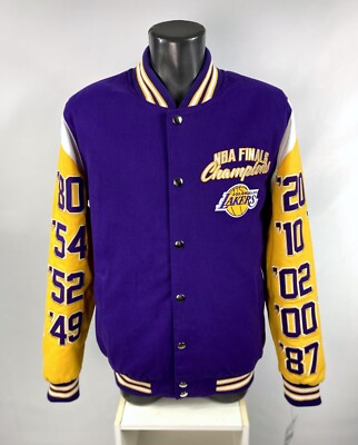 NBA Los Angeles Lakers スタジャン XL Lakers Jacket Los Angeles 17 Time NBA FINALS Cotton Jacket L XL | eBay