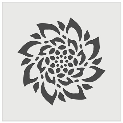 Radial Succulent Flower Spiral Wall Cookie DIY Craft Reusable Stencil