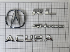 Acura RL SH-AWD 2005  2006 2007 2008 rear trunk emblem badge logo full set oem