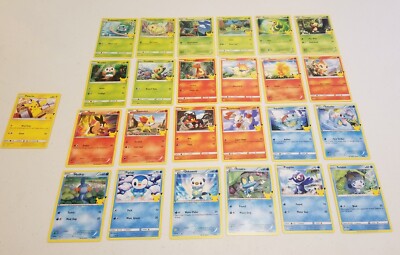 Pokemon 2021 McDonalds 25th Anniversary HOLO Pikachu Complete Set