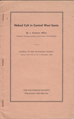 J. Graham Miller NAKED CULT IN CENTRAL WEST SANTO 1950 SC Book | eBay
