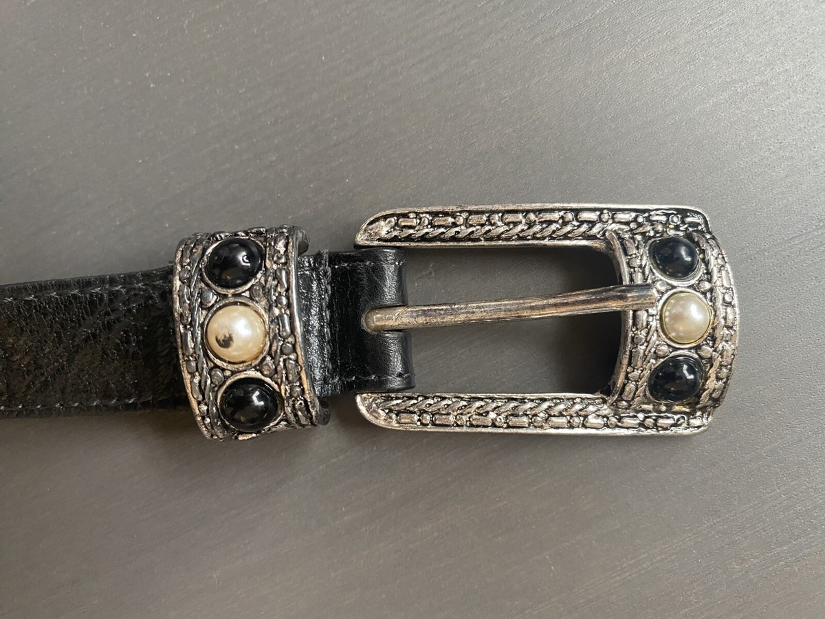 Vintage Streets Ahead Leather Belt-Black-Small Western  display picture 1