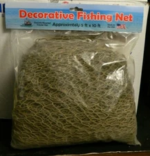Decorative Fishing Net (Genuine Trawler Net) 5' x 10' Made In The USA New Cond