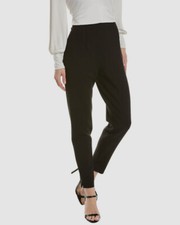 $990 Carolina Herrera Women's Black Slim Leg Wool-Blend Pant Size 2