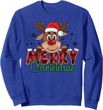 Merry Christmas Reindeer Family Matching Reindeer Unisex Crewneck Sweatshirt