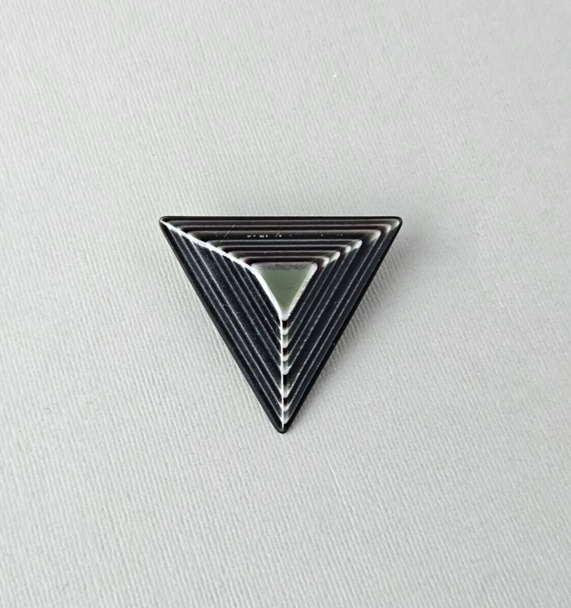 LEA STEIN PARIS Geometric Triangular Pyramid Broo… - image 1