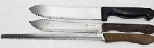 3 EKCO ETERNA , WAVEREX STAINLESS STEEL KITCHEN KNIVES USA VG