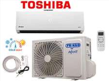 12,000 BTU Ductless Mini Split Air Conditioner, Heat Pump 110V 1 Ton W/Kit