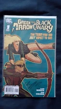Green Arrow and Black Canary 1 2007. Signed by Cliff Chiang COA  (b24)