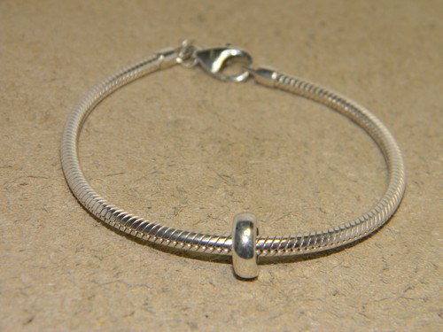 QG Sterling Silver Cable Bracelet for Beads or Charms