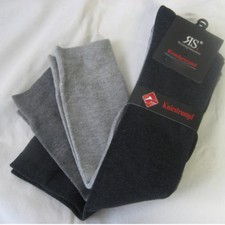 3 Pair Men's Knee Socks With Soft Comfortable Comfort Band 3 Grey Tones 39 To 46