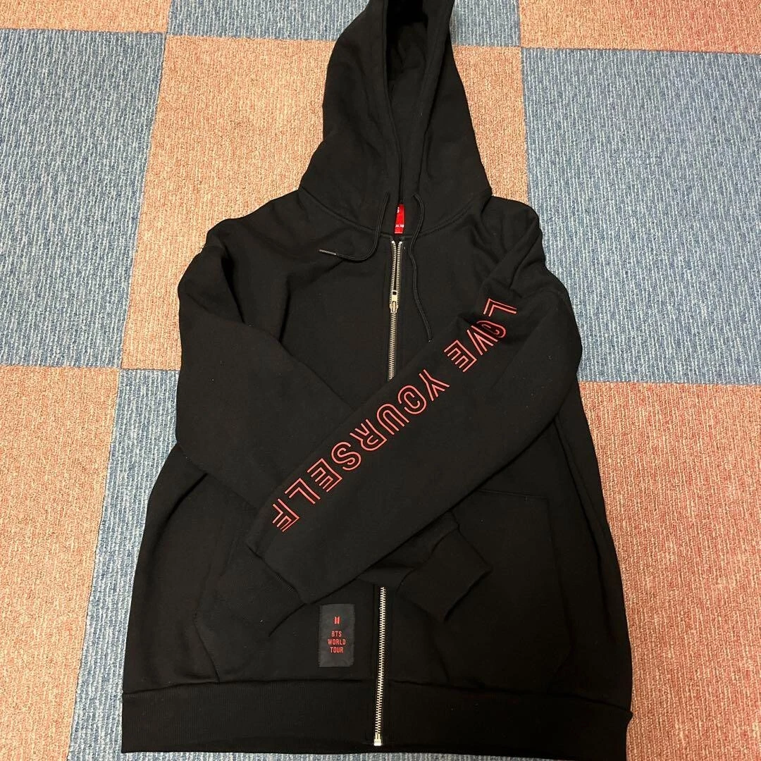 BTS Love Yourself Tour Live official hoodie Parker M Size Black