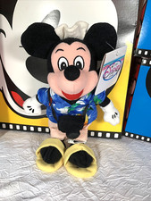 The Disney Store 9" Tourist Mickey Mouse Mini Bean Bag Plush with Tags