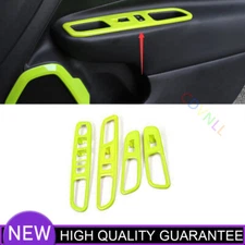 Glass Window Lifting Lock Panel Trim Fit For Jeep Renegade 15-2017 Bright Green
