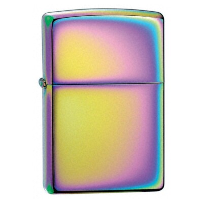 Zippo Benzinfeuerzeug SPECTRUM Multi Chrom Oil Slick Geschenk verpackt Neu 151