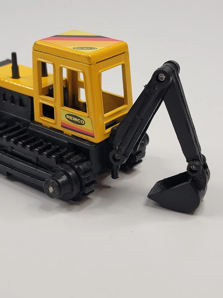 Retroexcavadora retroexcavadora Bulldozer Remco 1986 diecast vintage Foto 2 de 4