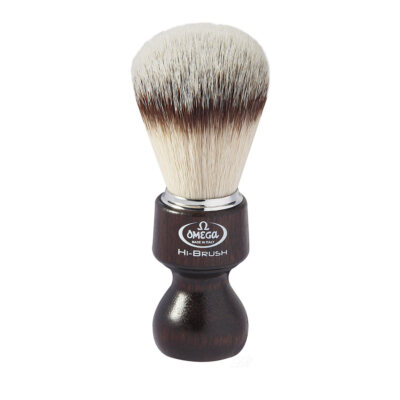 Omega Rasierpinsel 46126 Hi Brush mit braunem Holzgriff