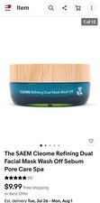The SAEM, Cleome, Refining Dual Facial Mask Wash Off, Sebum  Pore Care