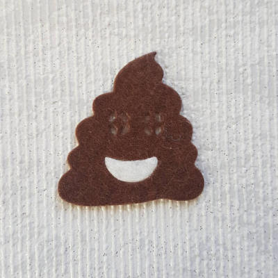 Filzkacke Emoji, Filz Stanzstapel Poo Emoji