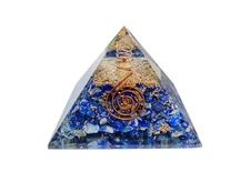 Lapis Lazuli Orgone Pyramid Positive Energy Generator Crystal Stones for Healing