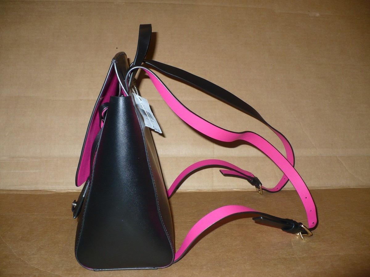 KATE SPADE Quincy Putnam Drive NWT Black Pink Leather 
