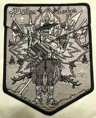 GILA OA LODGE 378 BSA YUCCA 2018 NOAC DAY OF DEAD ZOMBIE 2-PATCH GHOST DELEGATE