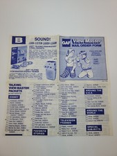 GAF View-Master Mail Order Form July 1978 Advertising Emphemera