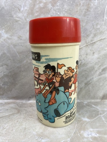 1971 Flintstones Pebbles And Bamm Bamm Thermos Aladdin Safety Seal - Picture 5 of 14