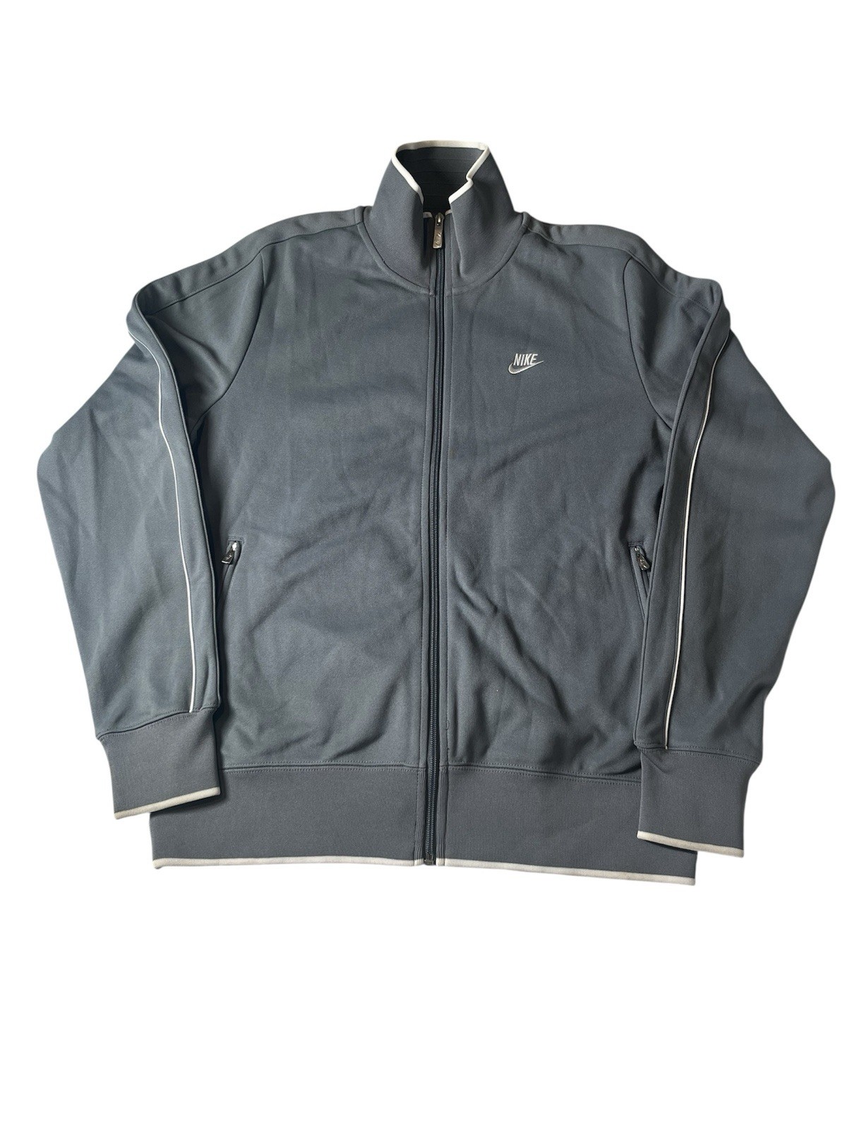 SACAI X NIKE NIKE Track Top Giacca Full Zip Grigio Bianco Uomo Large Originale