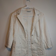 roberto cavalli class blazer embroidered white
